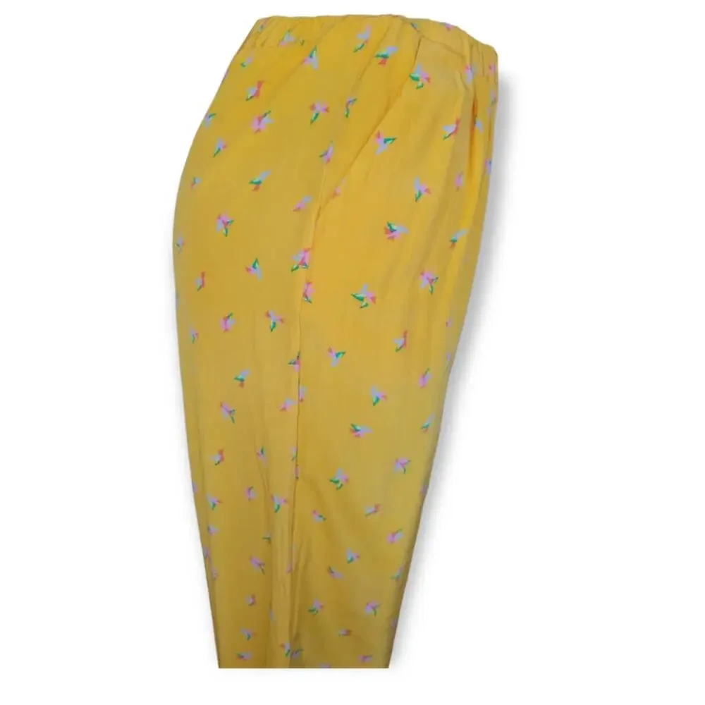 Paris Atelier & Other Stories Wide Leg Pants Women's Size 4 Yellow Cropped‎ - Picture 4 of 11